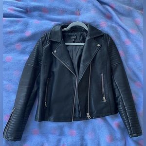 Topshop leather moto jacket